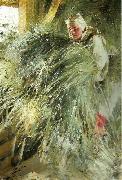 Anders Zorn pa holoftet oil painting on canvas